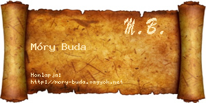 Móry Buda névjegykártya
